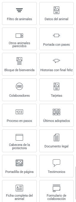 Panel de widgets del kit, segunda parte