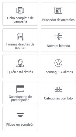 Panel de widgets del kit, tercera parte